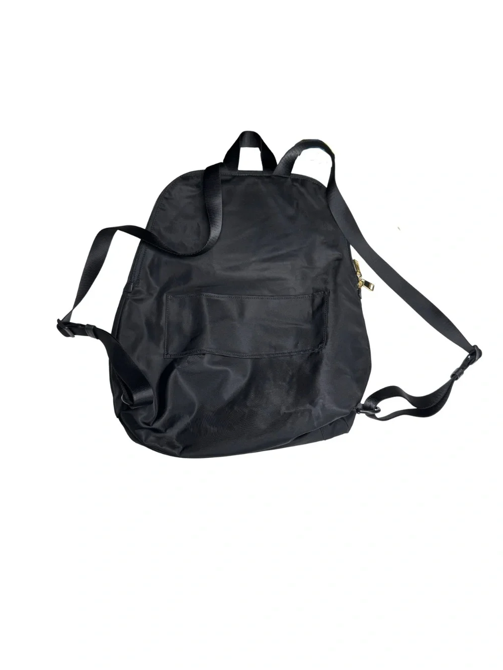 TUMI voyager just in case backpack packable black gold nylon travel neutral